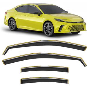 in-Channel Window Rain Guard for Fit for Toyota Camry 2025-2026 Rain Guards Side Window Visors Low Profile Vent Visor Window Deflectors Vent Shades Car Accessories