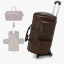 Modoker Rolling Garment Bag for Travel Wheeled Duffel Bag Luggage Suit Travel Bags for Men and Women,3 in 1 Carry on Convertible Garment Bag with Wheels,Dark Brown