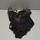 FeelinGirl Womens Body Suits Shapewear Tummy Control Backless Thong Body Shaper V Neck Compression Lace Bodysuit Tops (X-Large, Black)