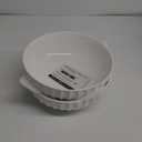 DOWAN 9.8'' Serving Bowls, 86 oz White Serving Platters, Large Ceramic Serving Dishes, Fruit Bowl, Set of 2, for Entertaining, Party, Kitchen, Dinner, Banquet, Housewarming Gift, Soft White