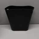 UUJOLY Plastic Small Trash Can Wastebasket, Garbage Container Basket for Bathrooms, Laundry Room, Kitchens, Offices, Kids Rooms, Dorms, 3.5 Gallon, Black