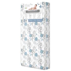 Dream On Me Nap Nest Crib and Toddler Mattress, Dual-Sided - Infants & Toddlers, Waterproof 5 Mattress with 88 Interwoven Coils, 75% Recycled Fiber, GREENGUARD Gold & BSA Certified Teal Flowers
