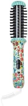 CALISTA GoGo Mini Heated Round Brush | Curl, Touch-Up, De-Frizz, and Style Hair with the Mini 7” Styling Tool | Heats to 365°F | Perfectly Designed Travel Tool | Dual Voltage (Retro Floral)