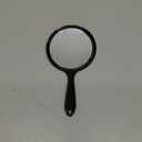 OMIRO Hand Mirror, Double-Sided Handheld Mirror 1X/3X Magnifying Mirror with Handle, Pack of 1 (Transparent Black)