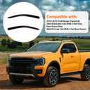 Window Visor Rain Guards Compatible with 2019-2023 Ford Ranger Super/Extended Cab with 2 Half Size Rear Doors, Tape-On Wind Deflectors Vent Visors for Trucks Accessories