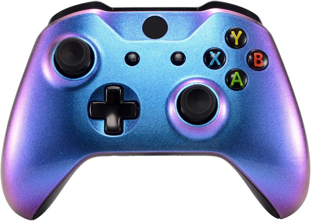 eXtremeRate Purple and Blue Chameleon Front Housing Shell Faceplate for Xbox One X S Controller Model 1708 - Controller NOT Included