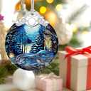 Christmas Ornament, Christmas Decoration, Holiday Decor, Heirloom Keepsake, Stained Glass, Gift Exchange, Gift Idea, Gifts for Coworker, Friend, and Family