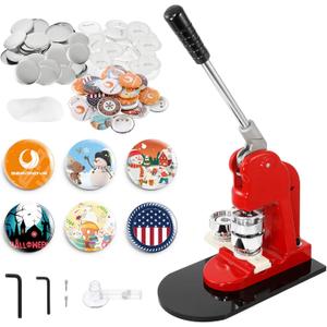 BEAMNOVA Button Maker Machine DIY Round Pin Maker Kit, 44mm / 1.73 in (About 1-3/4 Inch) Badge Press Machine with 1000 Button Parts Supplies BEAMNOVA Button Maker Machine DIY Round Pin Maker Kit, 44mm / 1.73 in (About 1-3/4 Inch) Badge Press Machine with 1000 Button Parts Supplies