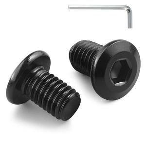 M8-1.25 x 12mm Flat Head Hex Socket Cap Screws Bolts 20Pcs, M8 Bolt 304 Stainless Steel Black Zinc Plated, Full Thread, with Hex Spanner