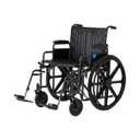 22" Bariatric Wheelchair, Removable Desk-Length Armrests and Swing-Away Foot Rests