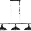 Island-Lighting Pool-Table Light-Pendant Fixture - 3 Lights Hanging 50 Inch Black Billiard Lights Industrial Kitchen Modern Farmhouse Rustic Chandeliers for Dining Room Vintage Bar Lights