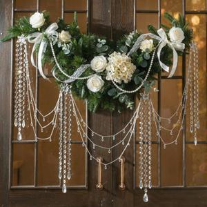 6 ft Crystal Tassel Garland Decoration Wedding Party Favor Ornament Clear Acrylic Hanging for Wedding Table Wall Stair Railings Winter Wonderland Decorations