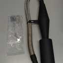 FVRITO Stainless Steel Flexible Exhaust Muffler Pipe Silencer Gasket for 2 Stroke 49cc 60cc 66cc 80cc 100cc Engine Gas Motorized Bicycle Motor Bike Black