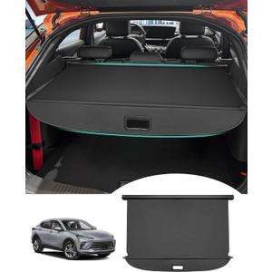 Powerty Retractable Cargo Cover for 2024 Buick Envista, Canvas Texture Trunk Cover Privacy Screen Rear Security Shade for Envista Accessories