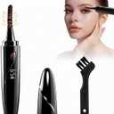2026 Heated Eyelash CurlerUSB Rechargeable Electric Eyelash Curler Eyelash Curlers Heated 4 Temperature Modes Fast Heat Up Within 3s  24 Hours Long Lasting with Led Display for Women Girls(Black)