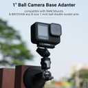 CYNOVA Magnetic Latch Ball Joint Mount for Go Pro HERO13 Black for Go Pro Hero 13 Accessories, Metal Quick Swap Mount Adapter Compatible with All Go Pro Mounts, Easy Attach Release Dual-Latch Design