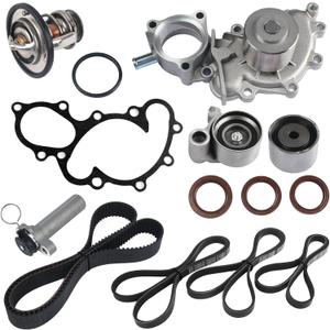 Autoround Timing Belt Kit with Water Pump Compatible with Toyota Tacoma 1995-2004/ Tundra 2000-2004/ 4Runner 1996-2002/ T100 1995-1998 3.4L V6 Replaces # TKT-025