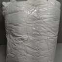 DWR Heavyweight Down Feather Fibers Comforter Oversized King, Ultra-Soft Cotton Blend Fabric, Overfilled Winter Warm Hotel Duvet Insert for Cold Weather/Sleeper (120x98, White)