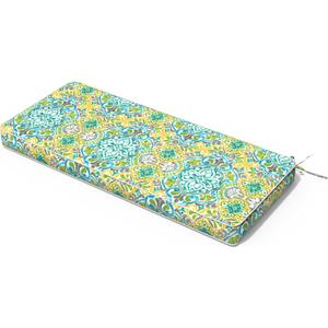 Outdoor Bench Cushion, Patio Furniture Cushion 48 x 18 x 3 Inch, Water Resistant Garden Sofa Swing Pad Settee Loveseat Couch Replacement Cushion, 1 Pack,Damask Green