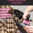 Farery Mini 3 Barrel Hair Waver - Portable Beach Wave Curling Iron for Short Hair, 1/2 Inch Ceramic Crimper with 3 Temp Settings & 30s Fast Heating, Dual Voltage Travel Hair Waver for Women, Pouch Bag