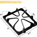 Upgraded W10447925 Stove Grates Replacement for Whirlpool Stove Parts Gas Burner Grate 8.8 x 8.3 Inches Maytag Amana Inglis Kirkland Kenmore Range Cooktop Grate Gas Stove Top Burner Rack Sets 4 Pcs