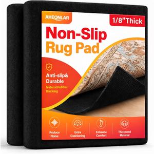 AHEONLAR Non-Slip Rug Pads, Waterproof Extra Large Area Rugs Pad 9'x12' Non Skid Felt Pads Rugs for Living Room, 1/8 inch Thick Carpet Padding Protector Mat Floor Mat