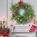 2 Pcs Real Touch Norfolk Pine Garland 6FT Artificial Pine Greenery Garlands Faux Christmas Garland for Holiday Seasonal Indoor Home Decoration Mantle
