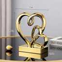 Wedding Anniversary Couples Gifts-Two Hearts Decor Resin Statue,1st to 50th for Her/Him,Engagement Present, Shimmering Love Symbol for Couple, Romantic Home Accent