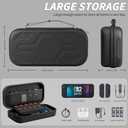 FUNDIARY Large Capacity Carrying Case for Nintendo Switch 2 (2025) - Switch Two Accessories Bundle with Screen Protector, Heavy Duty Protective Dockable Cover, Hard Shell Portable Travel Pouch, Black