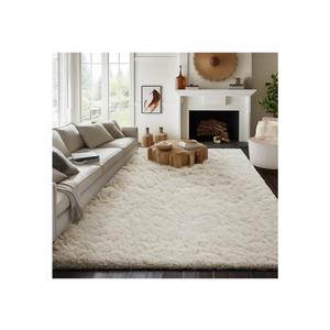Ophanie Area Rugs, Upgrade Non-Slip Fluffy Soft Rugs for Living Room, Large Shag Ivory Fuzzy Plush Rug, Shaggy Big Carpets for Bedroom, Kids Boys Girls Dorm Nursery Home Decor Aesthetic