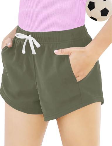 Topstype Girls' Casual Sweat Shorts Summer 5-14 Years, Small Size