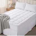 OLANLY Queen Quilted Fitted Mattress Pad – Soft Pillow Top Mattress Topper, Down Alternative Fill, Cooling Comfort Breathable Mattress Cover, Machine Washable Deep Pocket Mattress Protector, White