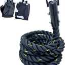 Weight Workout Sled Pulling Rope 1.5" x 16FT, Trainer Physical Training Strength Rope for Tire Pulling, Football Training, Fitness Resistance Exercise Equipment