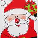 2 x Christmas Holiday Decorative Door Panel Cover - 30 x 60 Inches (Red Santa Claus)