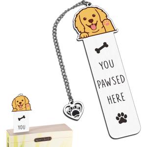 6 x Golden Retriever Gifts Cute Dog Bookmark for Book Lovers, Funny Dog Themed Gift Valentines Gifts for Her Women Men Teens, 2026 Senior Bookish Gift for Book Lover Women Reader Bookworm