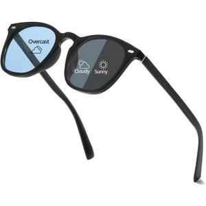 IGnaef Photochromic Polarized Sunglasses for Women, Trendy Classic Ultra Lightweight Anti Glare UV400 Protection IFA581