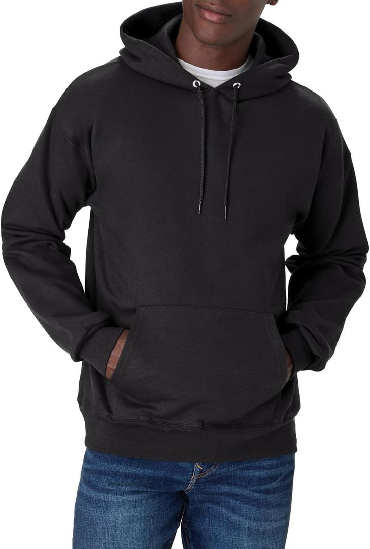 Hanes Men's Ultimate Sweatshirt, Heavyweight Fleece Hoodie, Cotton Sweatshirt for Men (3X-Large, Black)