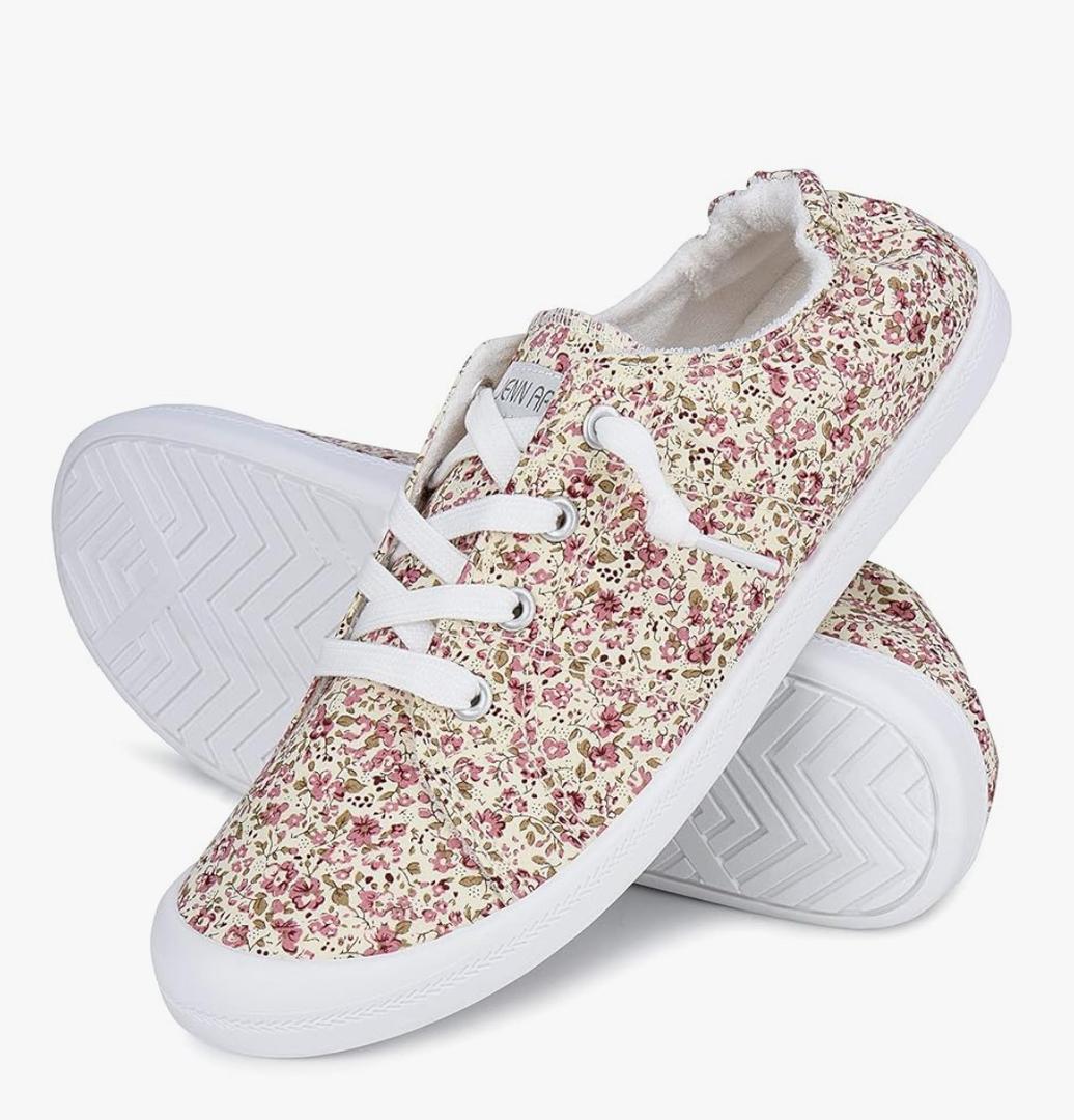 JENN ARDOR Women's Canvas Shoes Low Top Classic Slip-On Lightweight Comfort Fashion Sneakers for Walking, 11.5