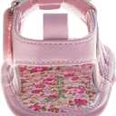 Josmo Baby Girl Sandals Soft Sole Spring Summer Dress Floral, Butterfly & Bow Sandals Size 2-4 Infant (Pink)