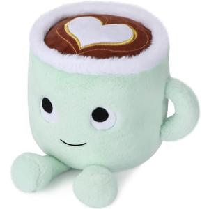 Latte Plush Toy, 30 cm Stuffed Coffee Mug Plushie Pillow Doll, Soft Cup Fluffy Friend, Hugging Cushion - Present for Every Age (Latte)