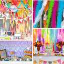 4 x Blue Crepe Paper Streamers 4 Rolls 328ft, Silver White Crepe Paper for Birthday Party Decorations, Wedding Anniversary Engagement Baby Shower Decors DIY Supply for Flower Making (1.8 in x 82 Ft/Roll)