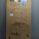 HBTower Kids 2 Steps Step Stool, Toddler Tower for Kitchen Counter Learning, Toddler Kitchen Stool Helper with Anti-Drop Safty Railing Kids Standing Folding Stepper (Gray)