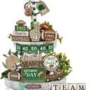 20 Pcs Football Tiered Tray Decoration Football Season Wood Signs Set Rustic Fall Team Game Day Wooden Table Centerpieces Ornament for Fans Rugby Sport Home Theme Party Supplies