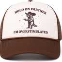 Baseball Trucker Hat for Women, Mesh Back Cap