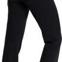 Yogipace Women's Petite/Regular/Tall Bootcut Yoga Pants with Back Pockets,Flare Travel Lounge Pant (Black, L)