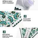 SEAFORM Women Two Piece High Waisted Bikini Set Boho Floral Print Swimsuit Tummy Control Bathing Suits Sexy Vintage Swimwear (Green, L)