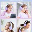 Cat Ear Bluetooth Headphones with Micphone for Kids & Adults, LED Light Up Wireless HI-FI Sound Quality, Over-Ear Headphones with Volume Control for iPhone/iPad/Laptop/PC(55H Play Time)