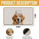 Golden Retriever Bathroom Decor, Golden Retriever Non-Slip Door Mat, Funny Dog Doormat Outdoor Indoor Entrance Porch, Dog Welcome Mat for Front Door, 17x30 Inch