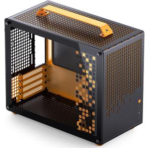 JONSBO/JONSPLUS Z20 Orange/Black Micro-ATX Mini Tower Pc Case,with Detachable Carrying Handle, Mini Size, High-Performance Hardware Compatible, Support 240AIO, H160mm Cooler,Orange/Black