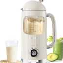 6-in-1 Upgraded 34oz Nut Milk Maker Machine with 8 Stainless Steel Blades, Automatic Plant-Based Milk Maker for Homemade Soy, Almond, Oat, Shakes & More, Keep Warm, Delay Timer & Self-Cleaning